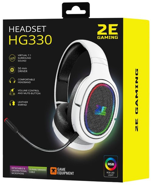 cumpără Căști pentru gaming 2E 2E-HG330WT-7.1 HG330 RGB USB 7.1 White în Chișinău 