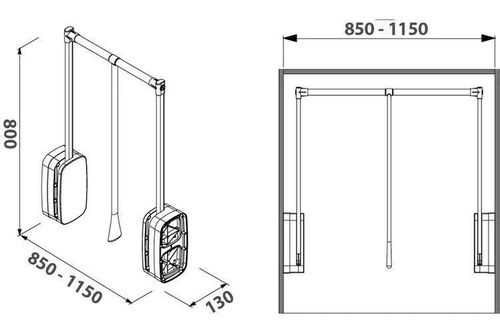 купить Фурнитура для мебели Starax S-6012-A лифт пантограф 850-1150мм 12кг антр в Кишинёве 