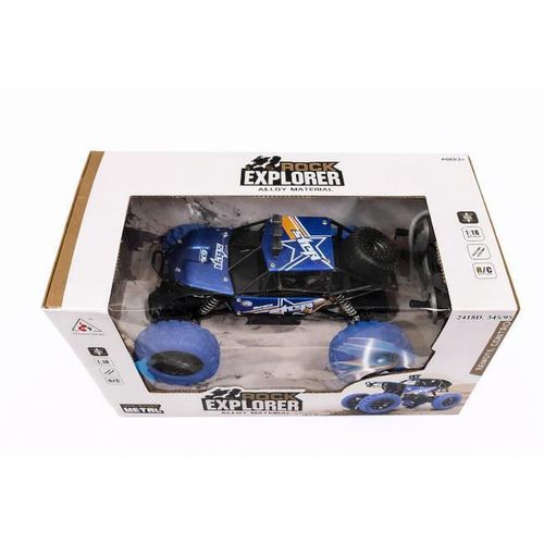 cumpără Jucărie cu telecomandă New World 2059 Masina Rock Crawler 1:18 cu T/C, metalica, albastra, 2418D în Chișinău 