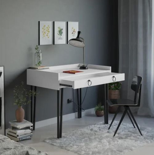 cumpără Masă de birou Trendy Burete Alb, 100x81x62cm (GTR000993) în Chișinău 