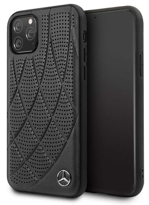 купить Чехол для смартфона CG Mobile Mercedes Perforated Leather Back Cover for iPhone 11 Pro Black в Кишинёве 