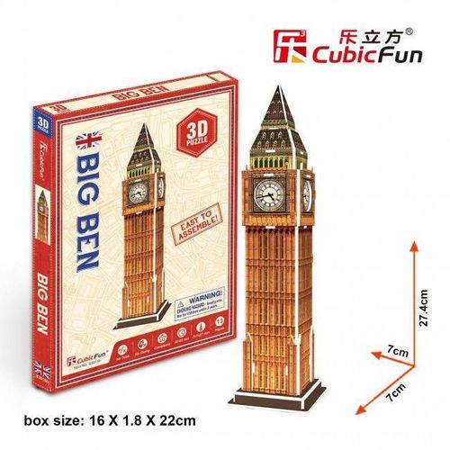 купить Конструктор Cubik Fun S3015h 3D puzzle Big Ben, 13 elemente в Кишинёве 
