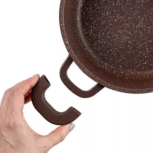 купить Кастрюля Muhler MR-2049M 20x8.5cm, 2.3L, Chocolate, Die-Cast в Кишинёве 