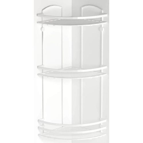 cumpără Raft de baie Teknotel LM009 Raft 3 niveluri coltar 24x24x68cm, metal alb în Chișinău 