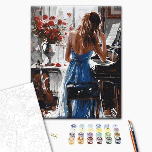 cumpără Tablou pe numere BrushMe BS54067FC 40х50cm (fără cutie) Moment melodic în Chișinău 