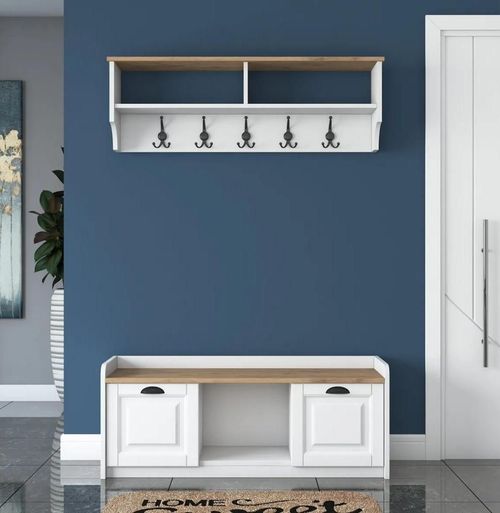 cumpără Mobilă pentru antreu Trendy P2- 636, Nuc, 120x45x40cm (GTR001438) în Chișinău 