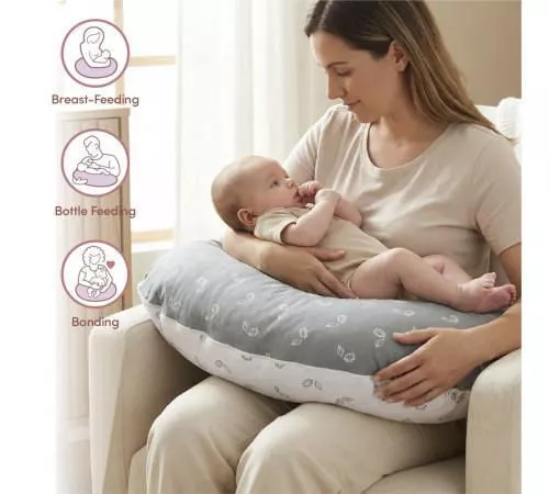 cumpără Pernă pentru gravide și mame care alăptează Sevi Bebe 379-215 Tiny Leaves în Chișinău 