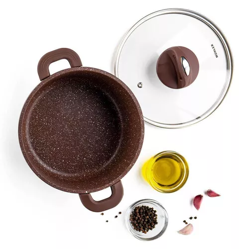 купить Кастрюля Muhler MR-2049M 20x8.5cm, 2.3L, Chocolate, Die-Cast в Кишинёве 