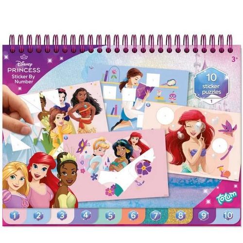 cumpără Set de creație Totum TT045279 Princess, Carte de activitati cu autocolante pe numere, 1316D în Chișinău 