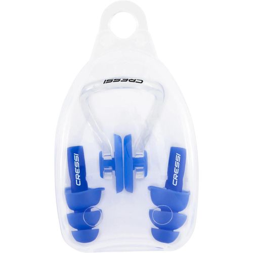 cumpără Accesoriu pentru înot Cressi-Sub Set de inot AQUA KIT EAR PLUGS + NOSE CLIP blue (DF204020) în Chișinău 