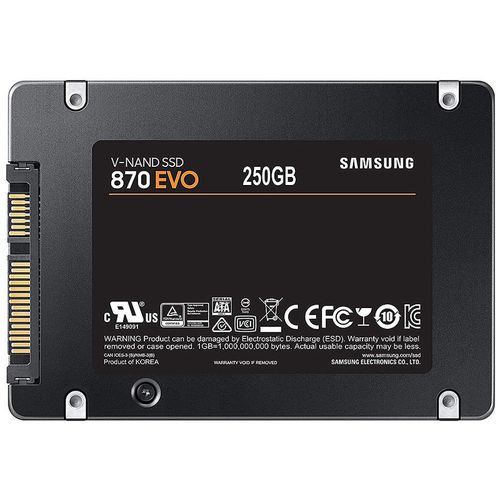 купить Внутрений высокоскоростной накопитель 250GB SSD 2.5 Samsung 870 EVO MZ-77E250B, Read 560MB/s, Write 530MB/s, SATA III 6.0Gbps (solid state drive intern SSD/Внутрений высокоскоростной накопитель SSD) в Кишинёве 