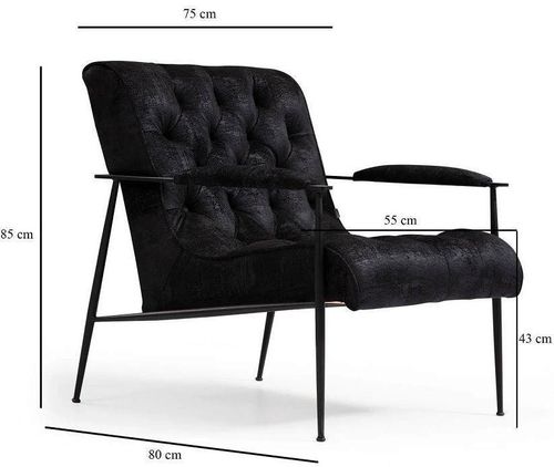 купить Кресло Trendy Matilda-Negru 80x85x75cm в Кишинёве 