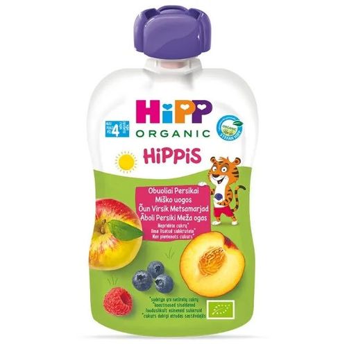 HIPPiS Mar, piersic, fructe de padure (4+ luni) 100 g 