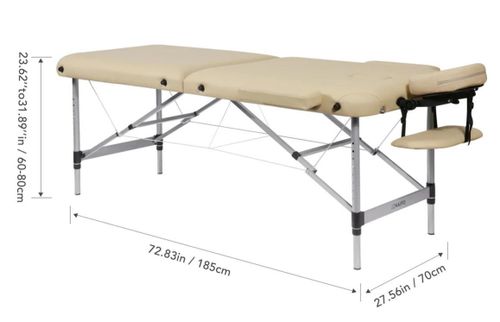 cumpără Masă de masaj Naipo MGBC-211H Cream 2 fold, Aluminium Feet în Chișinău 