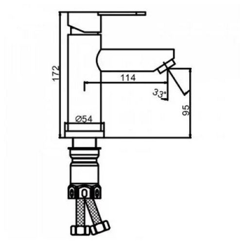 cumpără Baterie lavoar Frap F 10801-6 (lavoar) INOX NEGRU în Chișinău 