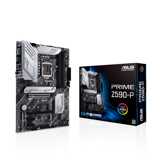 cumpără Placa de baza ASUS PRIME Z590-P Intel Z590, LGA1200, Dual DDR4 5133MHz, 1xPCI-E 4.0/3.0 x16, 1xPCI-E 3.0 x16 DP 1.4/HDMI 1.4b, USB3.2 Type-C, SATA RAID 6Gb/s, 3 x M.2 slots, 1x M.2 PCIe 4.0 x4, Intel Optane, SB 8-Ch., 2.5Gb Ethernet, AURA Sync în Chișinău 