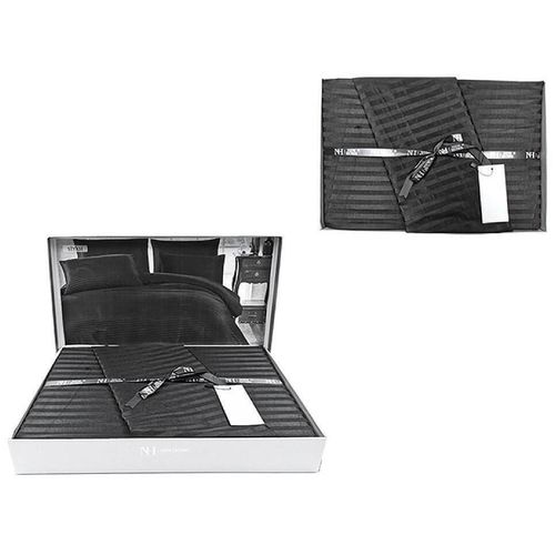 cumpără Textile de casă Promstore 53380.8 Lenjerie de pat Euro 2 NH Stripe Satin, neagra în Chișinău 