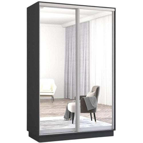 купить Шкаф Mobildor-Lux Fox uși glisante din oglinzi (130x60x240H cm) Anthracite в Кишинёве 