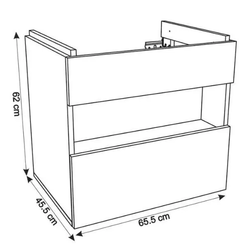 cumpără Dulap pentru lavoar Montebella Set 55.02 650*480 SPIRIT LED Lemur în Chișinău 