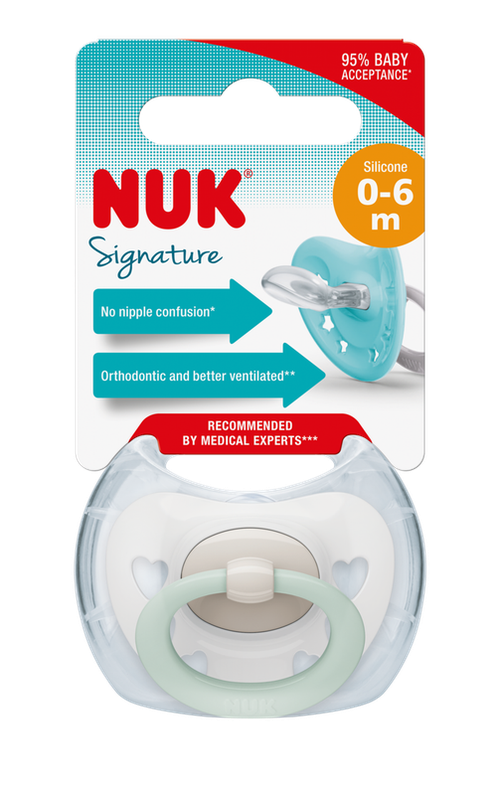 Пустышка силиконовая NUK Signature (0-6 мес) 