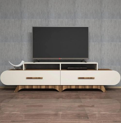 cumpără Comodă TV Trendy Flora, Nuc, Crem 205x50x36cm în Chișinău 