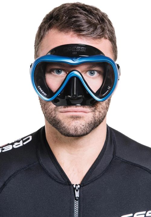 купить Аксессуар для плавания Cressi-Sub Masca inot A1 MASK black/blue clear (XDN400013) в Кишинёве 