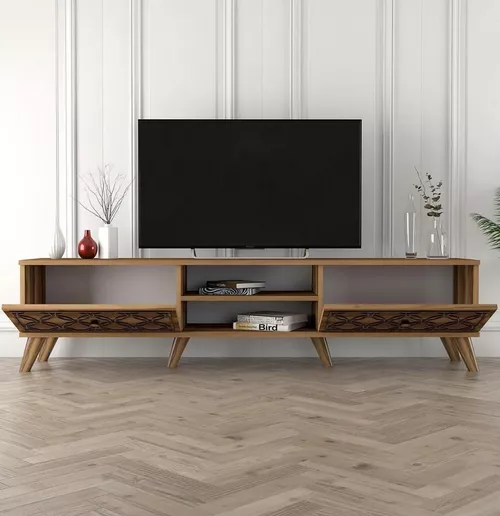 cumpără Comodă TV Trendy Clasa, Nuc 180x44x35cm în Chișinău 