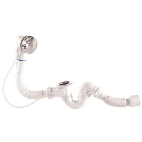 купить Сифон для ванны Metline CBTH2 D. 1.1/2" x 40 "S"-tip, semiautomat, cu preaplin si furtun gofrat 40/50 в Кишинёве 