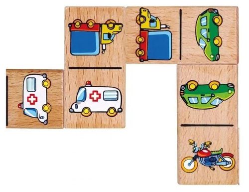 купить Настольная игра Viga 59623V Dominoes Vehicles в Кишинёве 