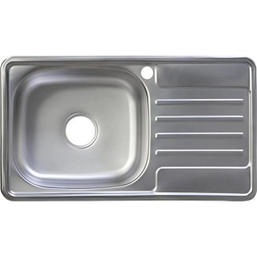 cumpără Chiuvetă bucătărie Rubano HD7642P incastrabila 760х420x180mm (stinga),inox, luciu-0,8mm în Chișinău 