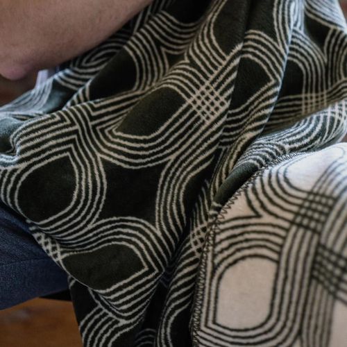 cumpără Textile de casă Ibena 3434/700 Jacquard Decke Cagliari Green/nature în Chișinău 