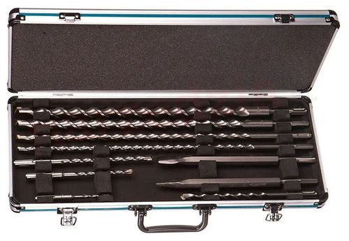 купить Набор головок, бит, насадок Makita D-42385 Set 10 dalti/burghie valiza alum. 250mm в Кишинёве 