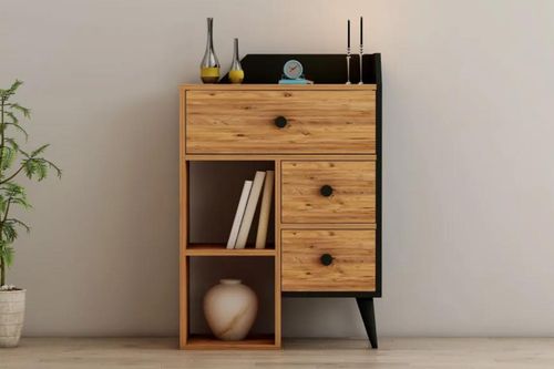 купить Комод Trendy Star, Pinul AtlanticNegru, 64x95x40cm (GTR005837) в Кишинёве 