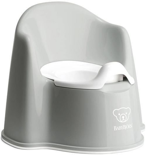 купить Детский горшок BabyBjorn 055225A Olita cu protectie spate Potty Chair Grey / White в Кишинёве 