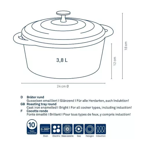 cumpără Cratiță Kela 12471/11 Calido 24cm negru în Chișinău 