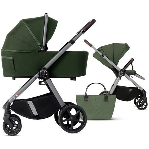 купить Детская коляска DadaPrams Carucior 2in1 Flux Green + Adaptoare в Кишинёве 