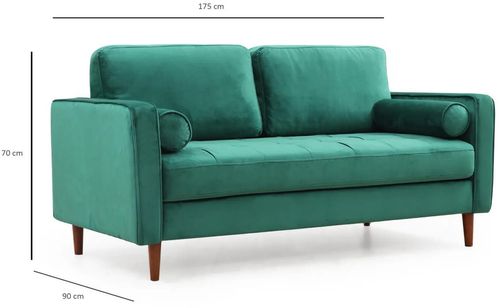 cumpără Canapea Trendy Roma Verde, 90x70x175cm (2 locuri) în Chișinău 