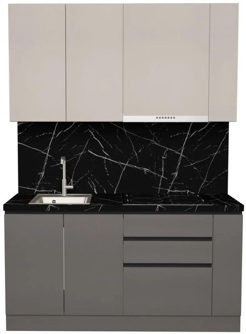 купить Мебель для кухни ArtFlame GOLA Cream/Stone Grey (1.6 m.l.) в Кишинёве 