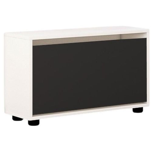 cumpără Raft pentru încălțăminte Mobildor-Lux Leo 90x27x47H cm White/Anthracite în Chișinău 