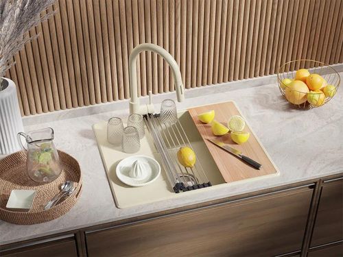 купить Мойка кухонная Primagran Copenhagen 620-50 Top Beige + accesorii 500x620 MKIKB в Кишинёве 