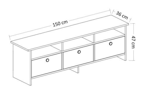 купить Тумба напольная для TV Trendy Oslo, Antracit в Кишинёве 