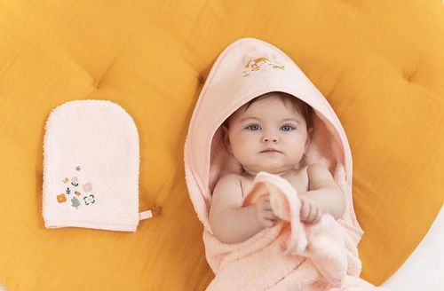 купить Аксессуар для купания Premaman PBRDWX-ROC-UNQ Prosop de baie cu gluga si manusa Enchanted Forest в Кишинёве 