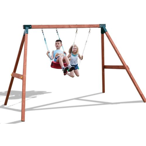 cumpără Teren de joacă Fungoo FLY 2.0 (with Flat Red Seat & Flat Green Seat) / teak impr. în Chișinău 