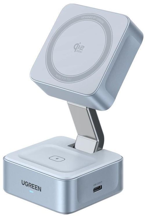 cumpără Încărcător wireless Ugreen 55960B, MagFlow 2-in-1 Magnetic Wireless Charger Q2 25W în Chișinău 