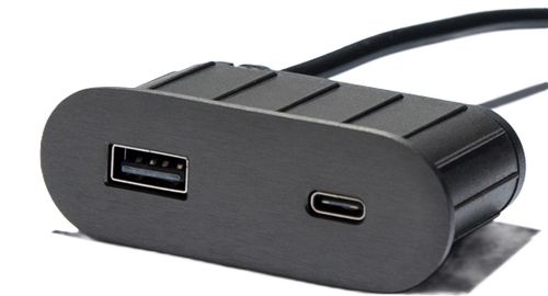 cumpără Priză electrică ASA Plastici 060.29Z.00061 Versapick 1 USB 5V (A) + 1 USB 5V (C) Matt Black în Chișinău 