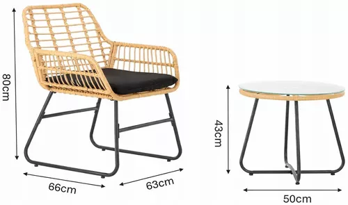 cumpără Mobilier pentru grădină GardenLine ABI3392 Light Brown/Black în Chișinău 