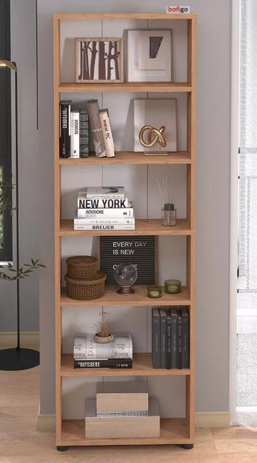 купить Офисный стеллаж Nex Home Chipboard, 55,5x20x174 см, Дуб (15-16-02) в Кишинёве 