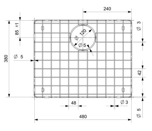 cumpără Accesoriu pentru chiuvete de bucătărie Reginox R38901 Bottom grid 50x40 Comfort Copper ll în Chișinău 