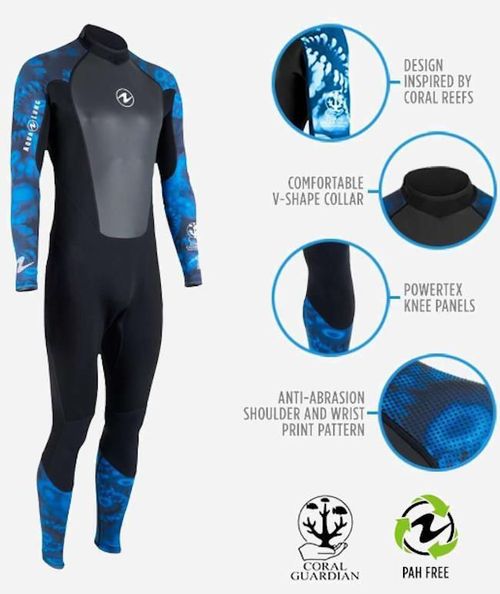 купить Аксессуар для плавания AquaLung Costum scufundare neopren HYDROFLEX FS 3 mm CAM BLU M ML в Кишинёве 