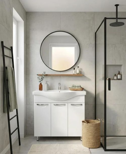 cumpără Dulap pentru lavoar Mashtab 11426 Delfin cu 3 usi 80cm Alb în Chișinău 